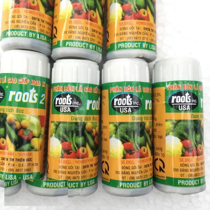 Vỉ 10 ống phân bón lá cao cấp kích rễ Roots 2 nguyên liệu nhập khẩu USA ống 8ml