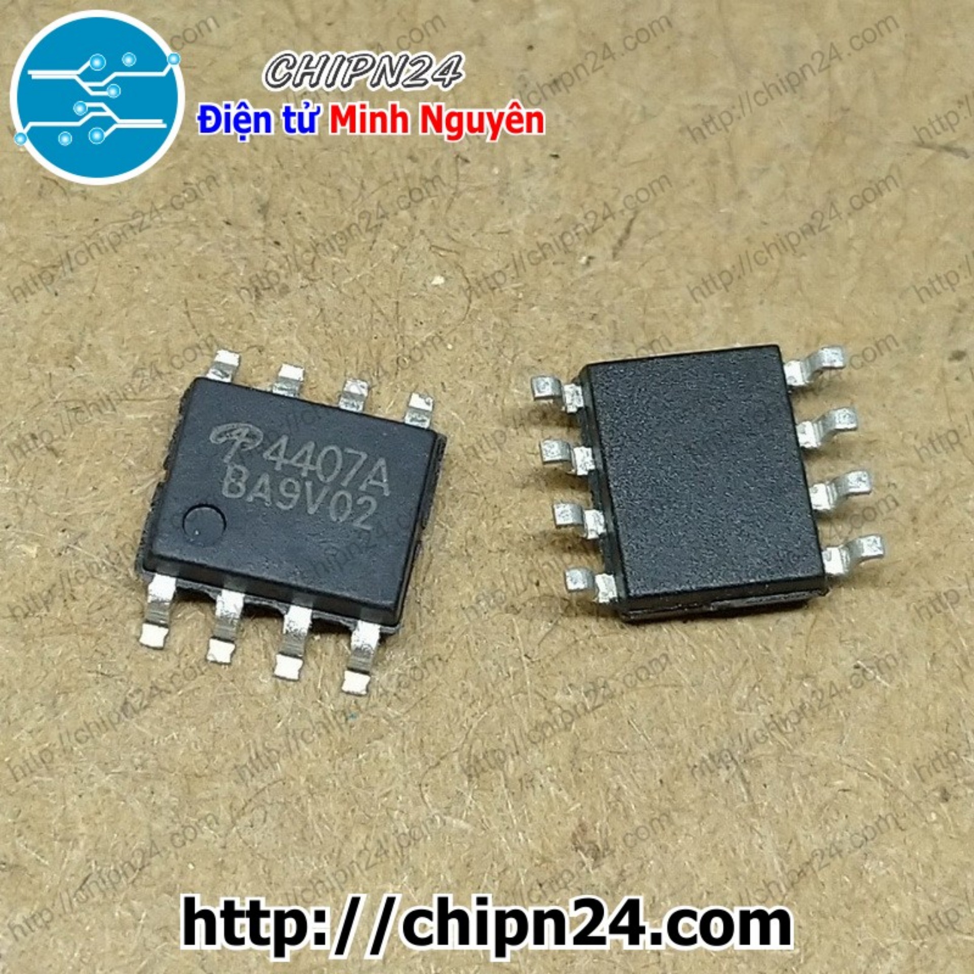 [2 con] (SOP) Mosfet Dán AO4407 SOP-8 12A 30V Kênh P (SMD Dán) (4407)