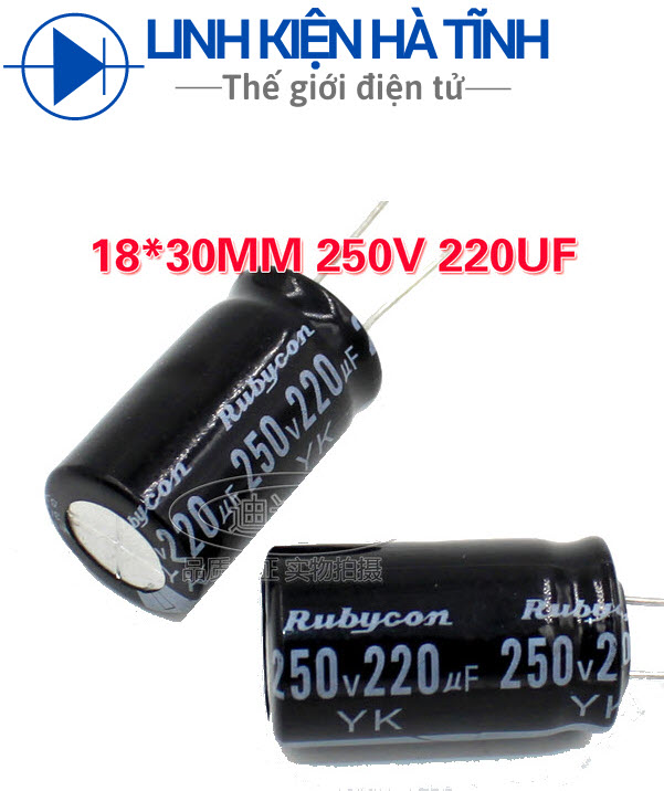 2 con tụ hóa 220uf 250v tụ 220uf250v