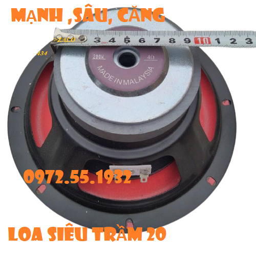 1 CHIẾC LOA SUB BASS 20 MÀNG ĐỎ CÔN 31 NHẬP KHẨU CAO CẤP