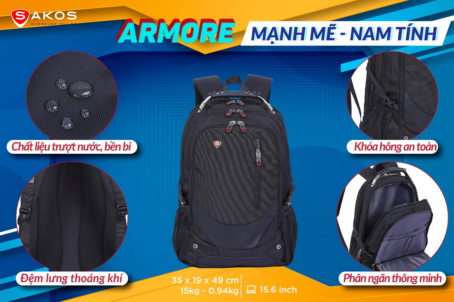 [HCM]BALO THÁM HIỂM SAKOS ARMORE