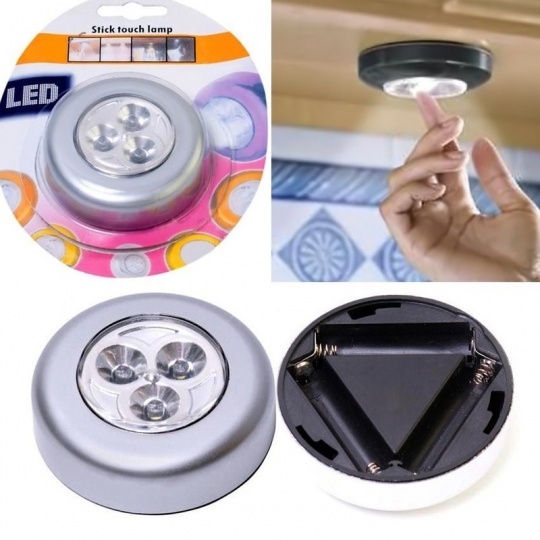 Bộ 3 đèn led cảm ứng hồng ngoại siêu sáng thông minh dán tường tiện lợi gắn Tủ quần áo Tủ bếp.... + Tặng kèm điều khiển có hẹn giờ
