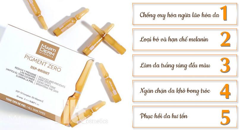 Tinh Chất Làm Sáng Da Mờ Thâm MartiDerm Pigment Zero DSP-Bright