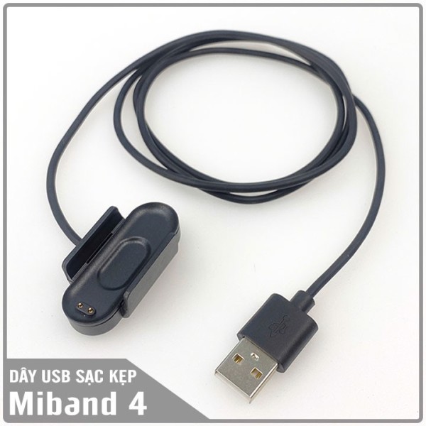 Dây USB sạc kẹp cho Xiaomi Miband 4, chiều dài 20cm và 100cm