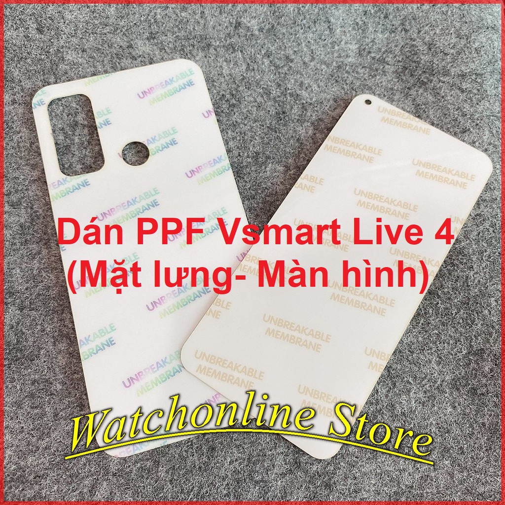 Miếng Dán PPF Vsmart live 4 Live Live Joy 4 Joy 3 Joy 2+ / Joy 2 / Actice 1 / Actice 3 Bee 3 phục hồi trầy xước