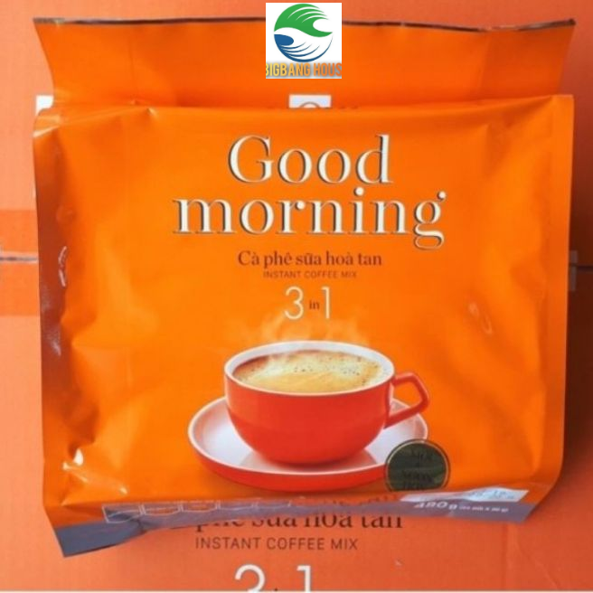 Cà phê sữa hoà tan 3 in 1 Good Morning Trần Quang (Combo 5 bịch)