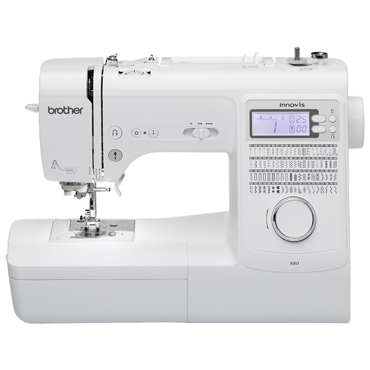 [HCM][TẶNG KÈM BỘ 11 CHÂN VỊT VÀ LỐC CHỈ NHIỀU MÀU] MÁY MAY BROTHER A80 CHÍNH HÃNG MỚI 100%