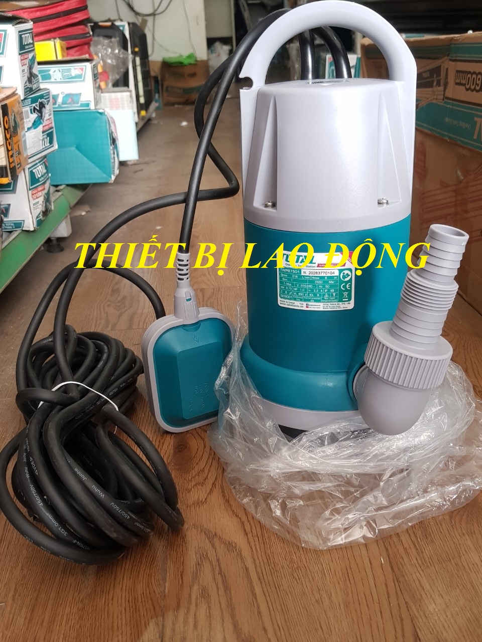 750W (1HP) MÁY BƠM CHÌM NƯỚC THẢI TOTAL TWP87506