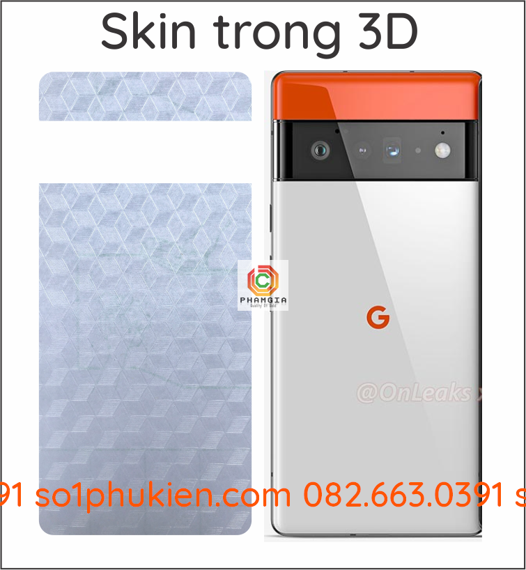 Miếng dán mặt lưng Skin carbon Google Pixel 6 / Pixel 6 Pro