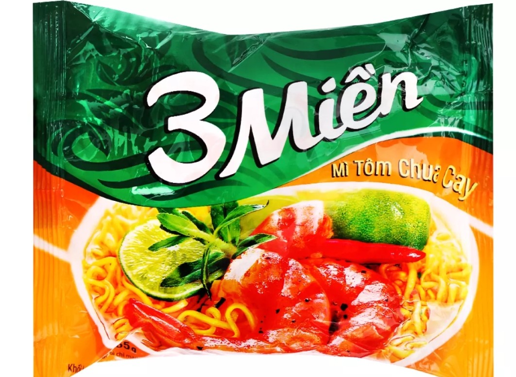 Thùng Mì 3 Miền Tôm Chua Cay 30 gói X 65gr