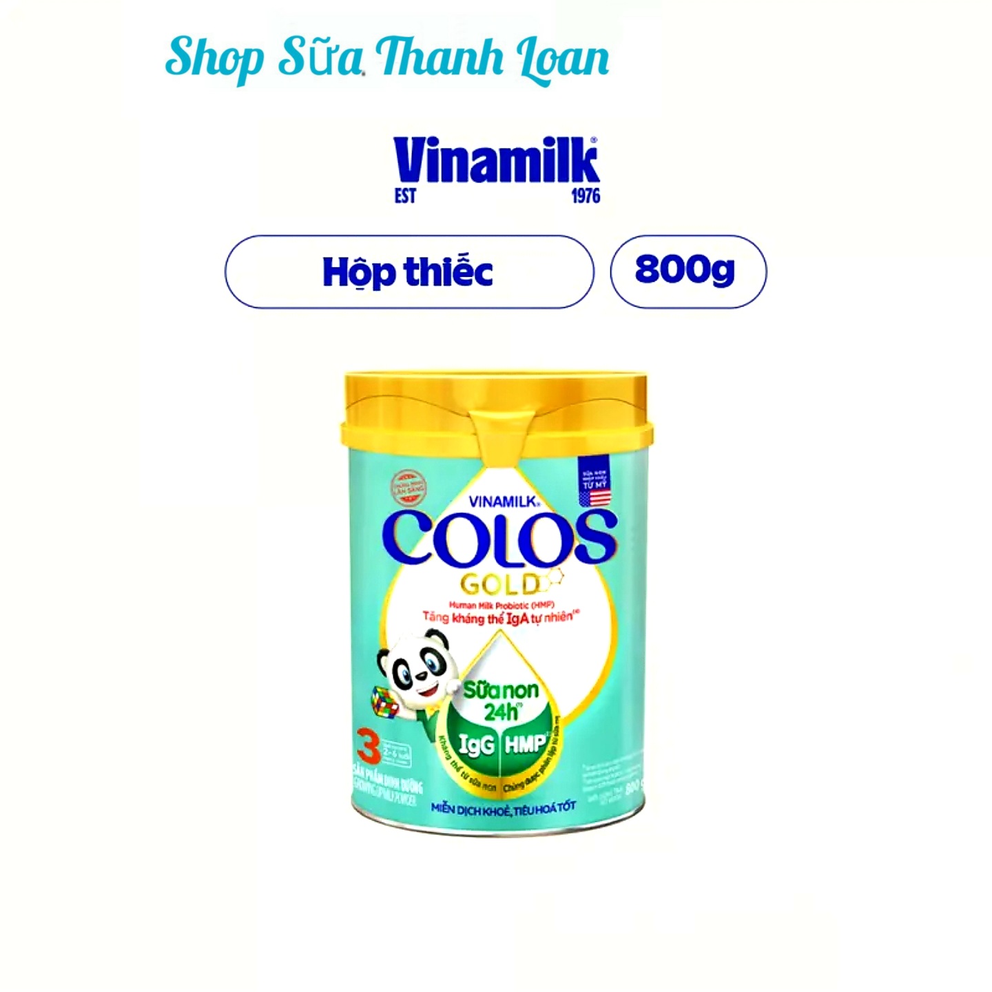 (HSD T5-2025) Sữa Bột Vinamilk ColosGold 3 800g (Cho Trẻ Từ 2 - 6 Tuổi).