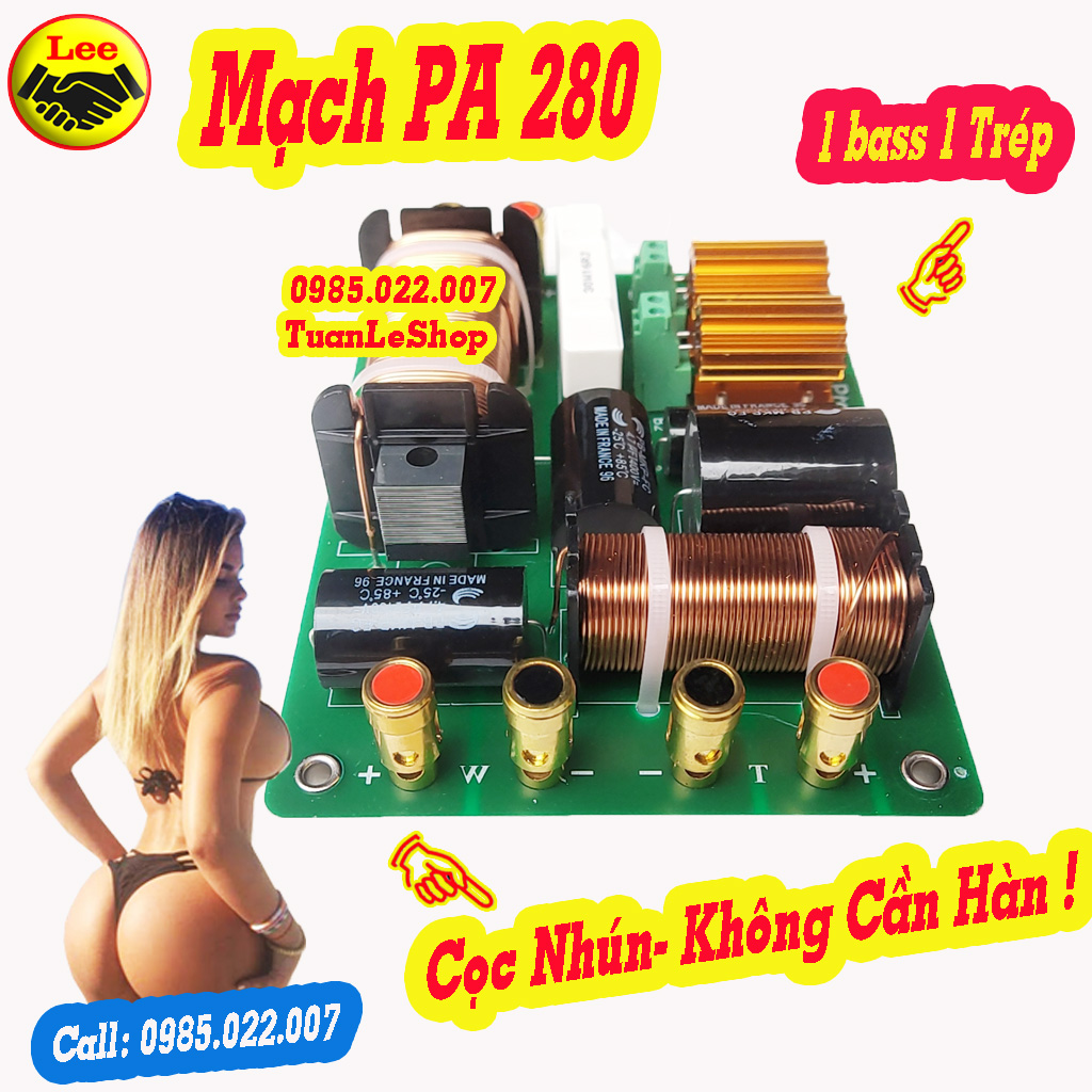 MẠCH PHÂN TẦN 2 LOA PA 280 - GIÁ 1 MẠCH LOA 280- Mạch loa full công suất lớn Chơi Bass 30 Côn 75 trở lên