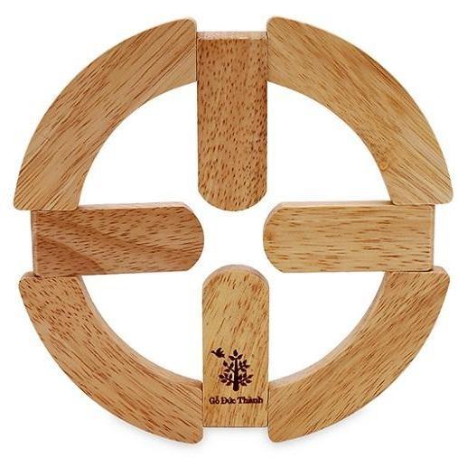 Rế Lót Nồi Tròn Mở Rộng Gỗ Đức Thành 09731