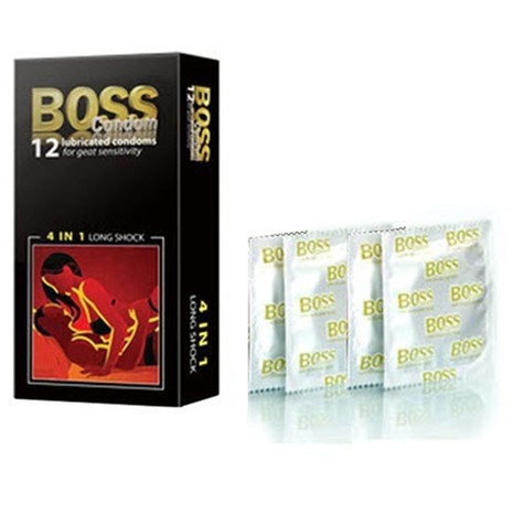 Bao cao su Boss 4 In 1 Longshock hộp 12 cái chính hãng