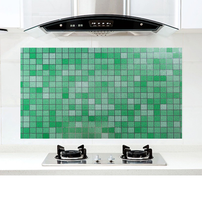 Tấm Decal Dán Tường Nhà Bếp Tráng Nhôm Cách Nhiệt Chống Dầu Mỡ 45X70CM RẺ VÔ ĐỊCH - CARO NHỎ