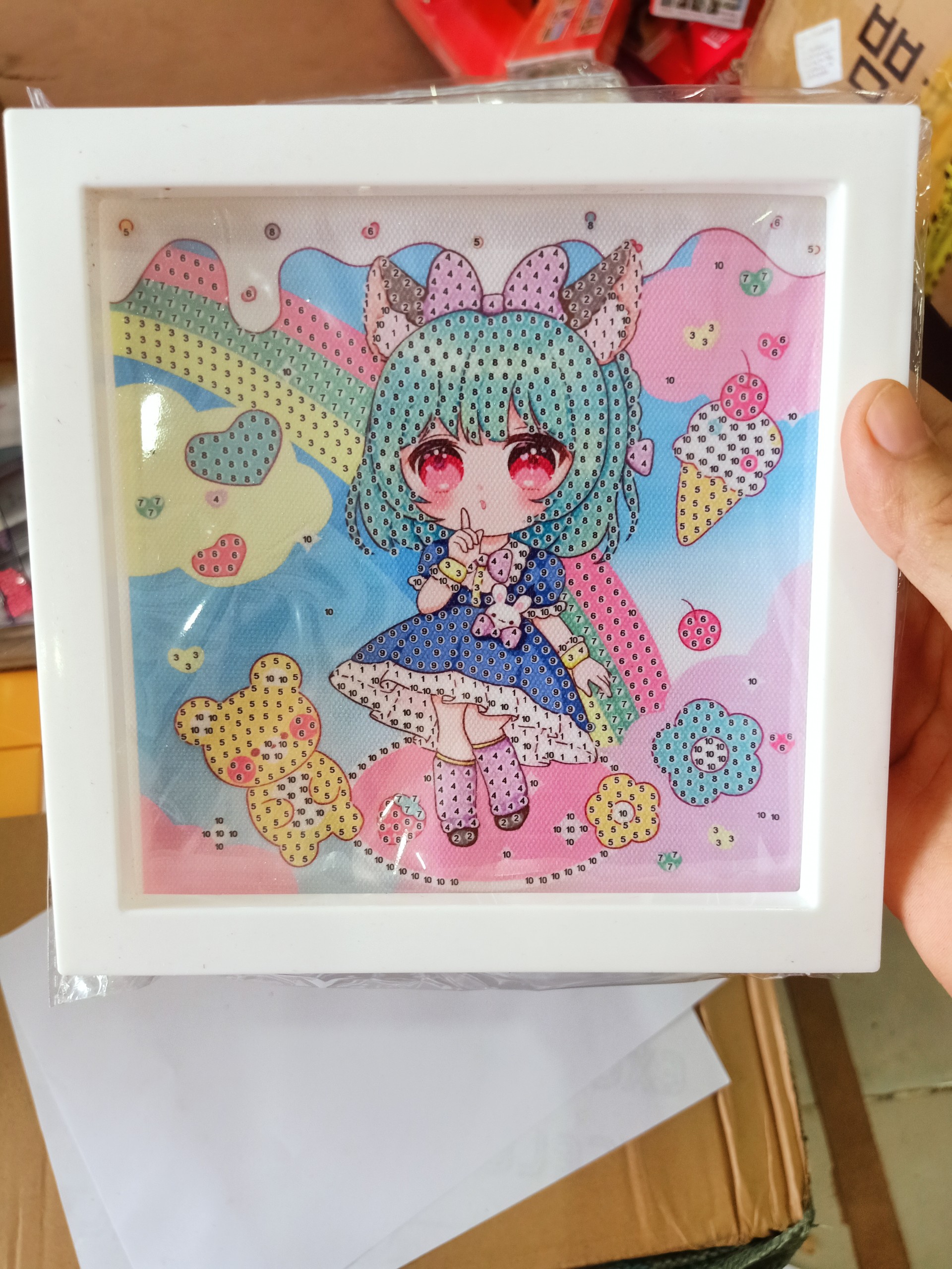 Tranh đính hạt đá sticker 3D mini siêu hạt dẻ cho bé