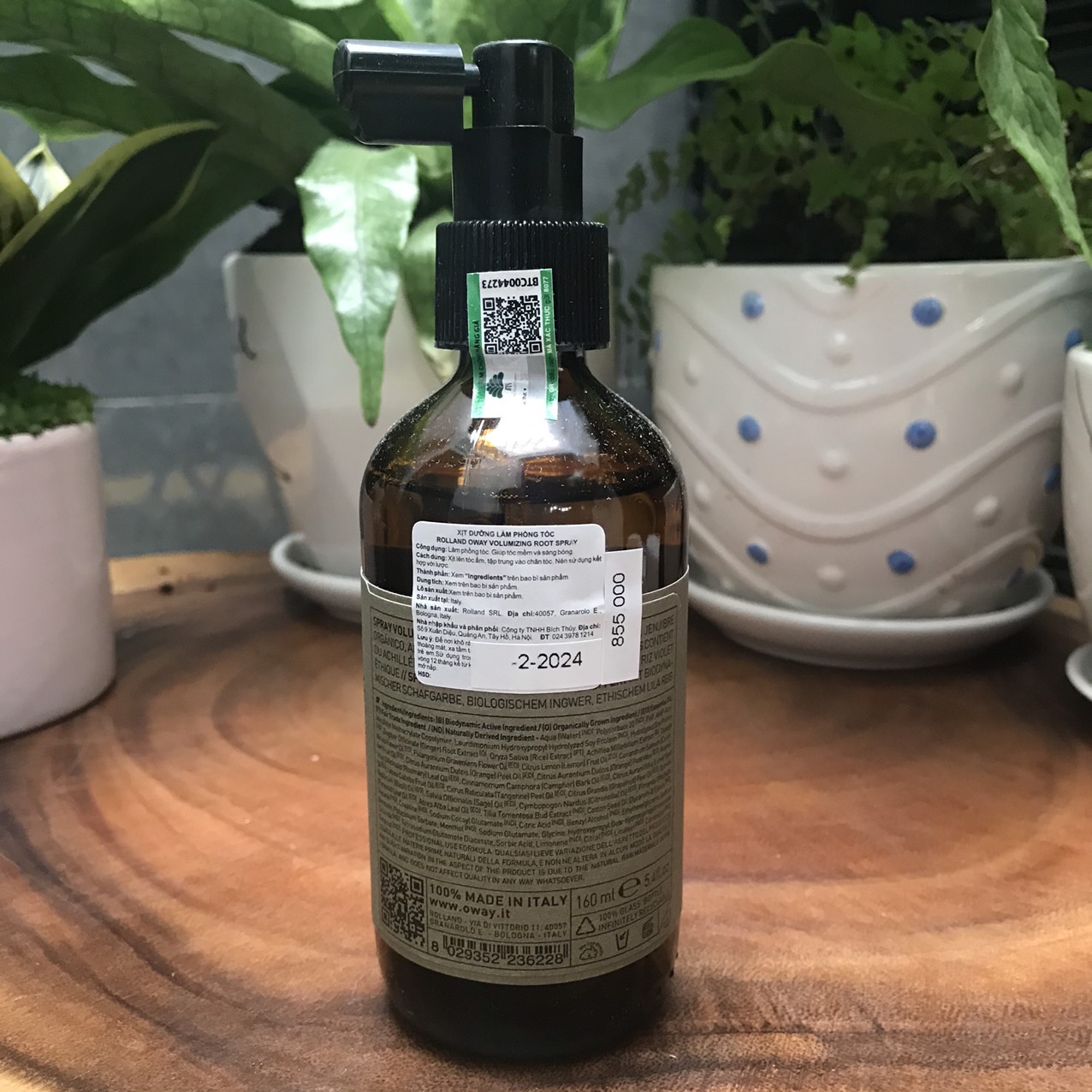 [HCM]XỊT DƯỠNG LÀM PHỒNG TÓC  ROLLAND OWAY VOLUMIZING ROOT SPRAY 160ML