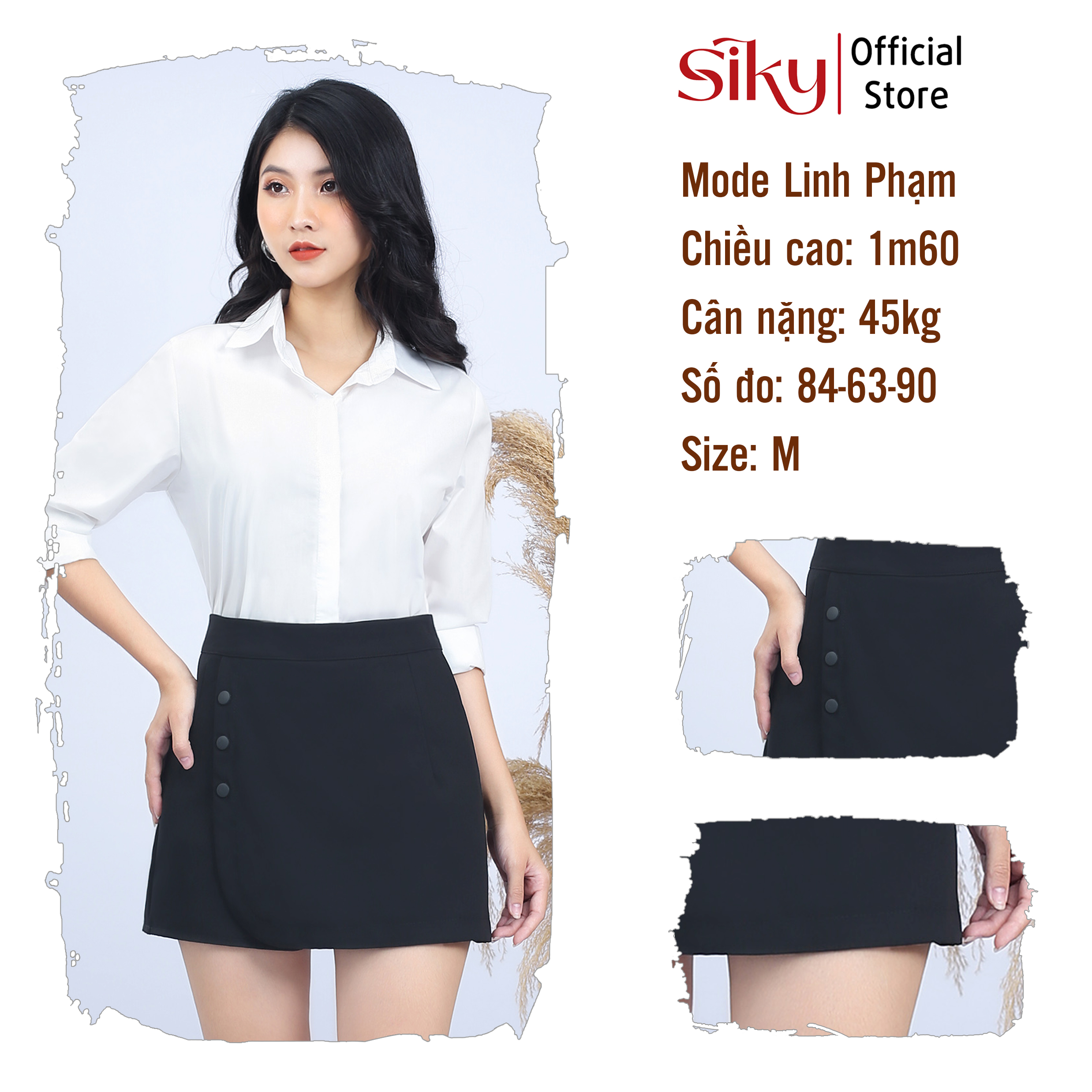Quần giả váy phối cúc siêu xinh - QV02
