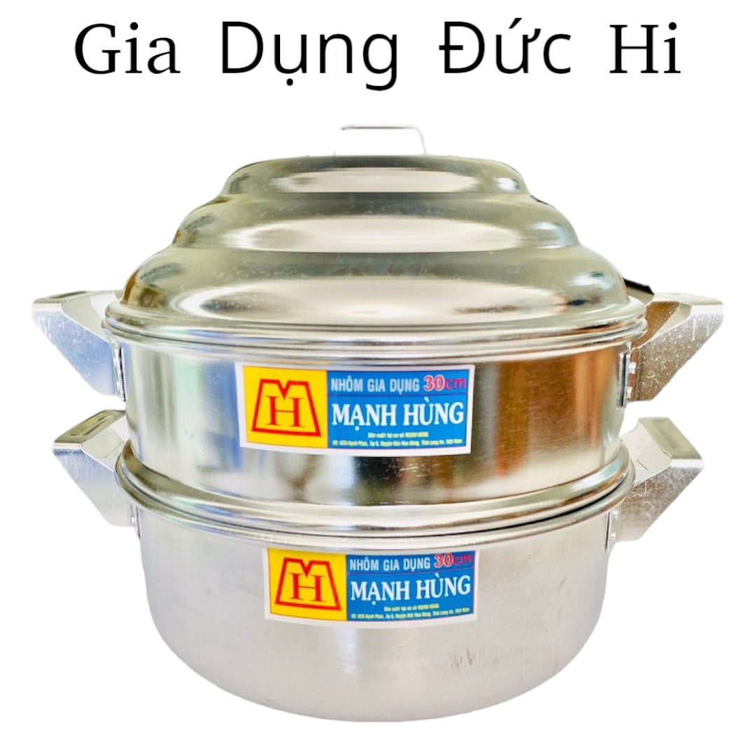 Nồi Hấp 2 Tầng Cao Cấp Mạnh Hùng 30cm - Xửng Hấp 30