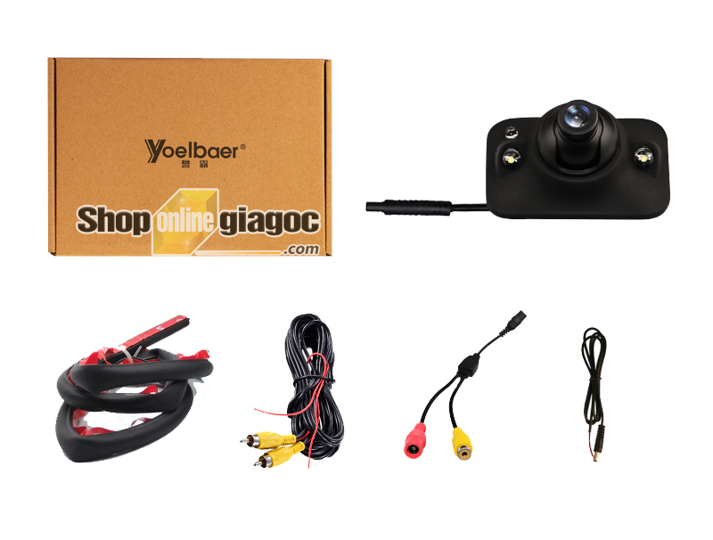 [HCM]Camera Gắn Gương Cập Lề Xoay 360 Độ 2 LED
