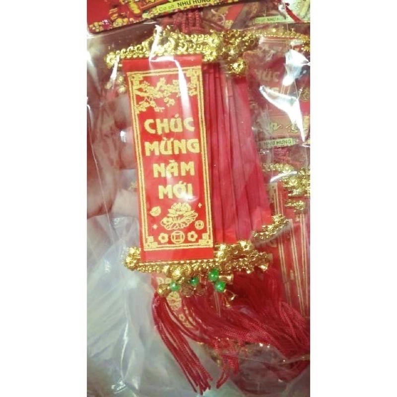 Bịch 10 cái liễn nhung trang trí tết dài