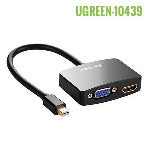 Cáp chuyển mini displayport to hdmi và vga ugreen 10439 - thunderbolt to hdmi + vga hàng