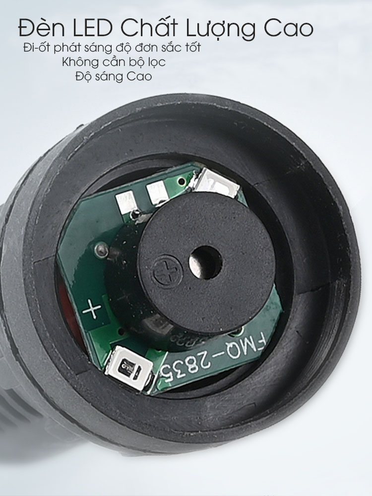 Đèn Báo Còi Phi 22mm AD16-22SM Đèn LED Có Còi 220V