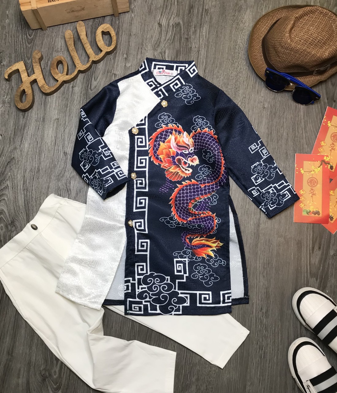 Áo Dài Cách Tân Gấm Thượng Hải
