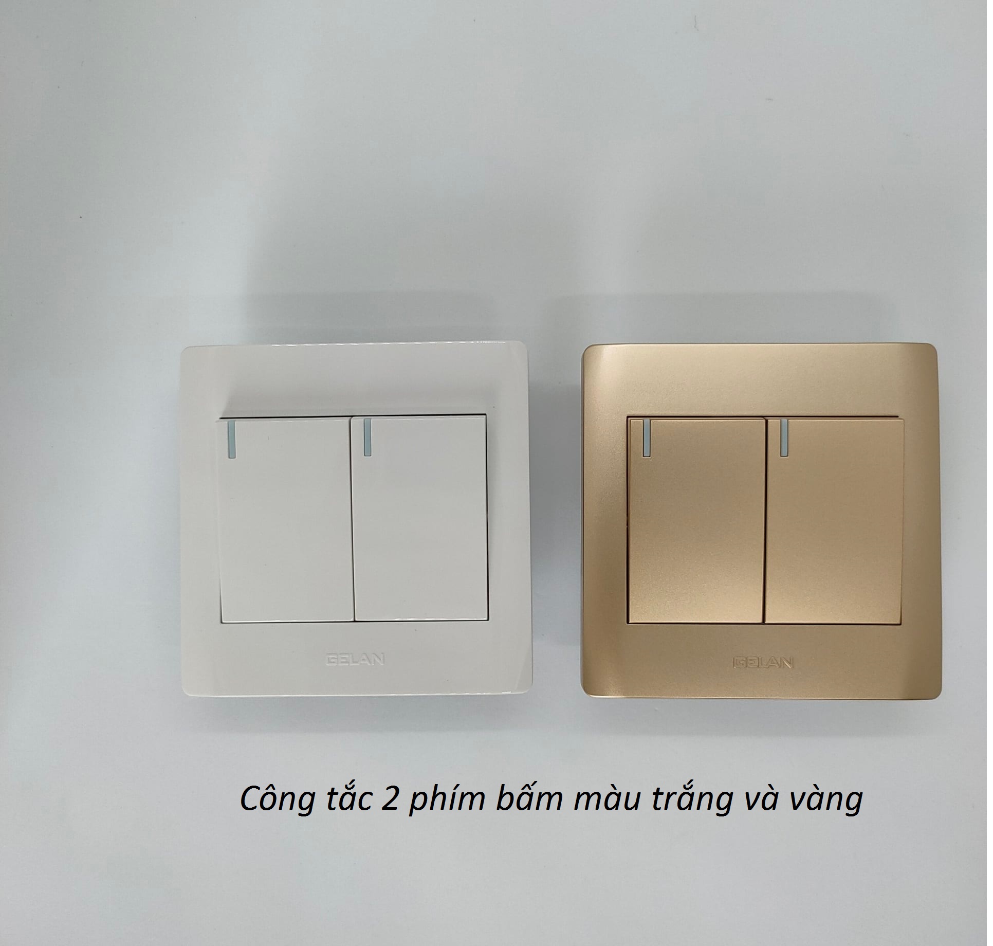 Công tắc điện 2 phím bấm, 1 chiều (2 chiều)