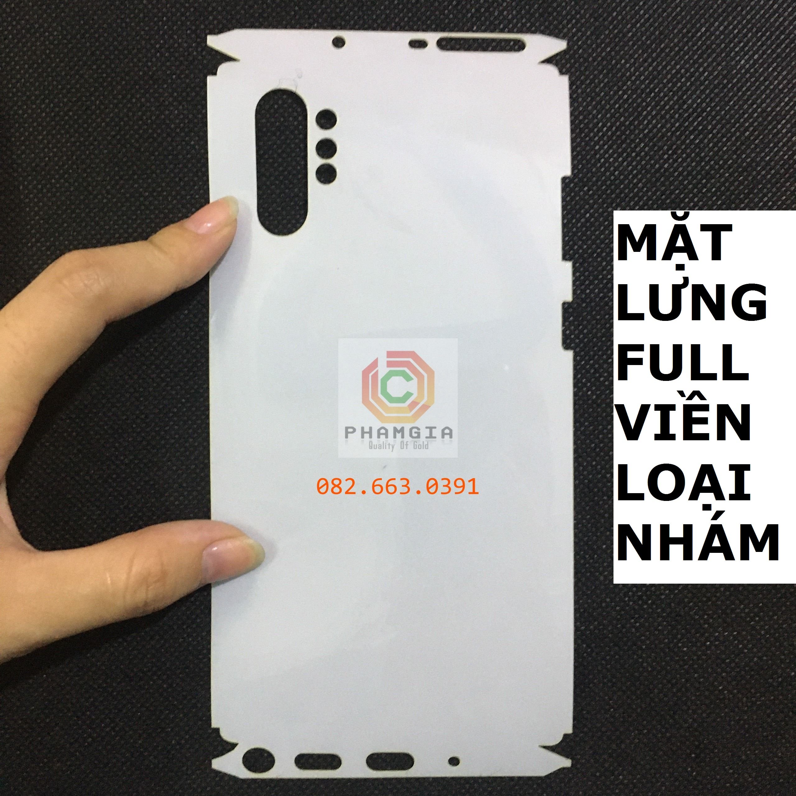 Dán PPF bóng, nhám cho Samsung Note 10/ Note 10 Plus màn hình, mặt lưng, full lưng viền siêu bảo vệ