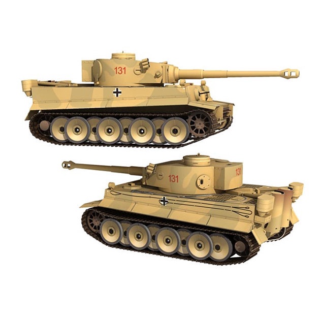 Mô hình giấy 3D xe tank Tiger I tỉ lệ 1/35