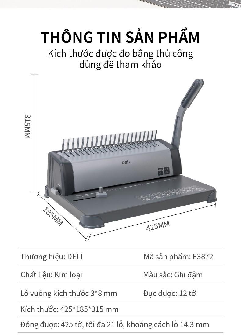 [HCM]Máy Đóng Gáy Deli 3872