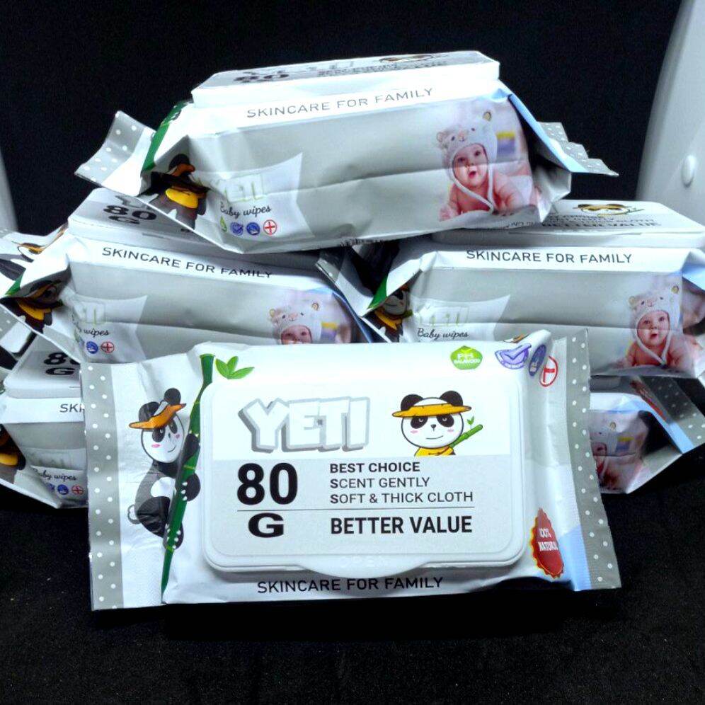 Khăn Giấy Ướt YeTi Thái Lan Không Mùi Xám 80gr