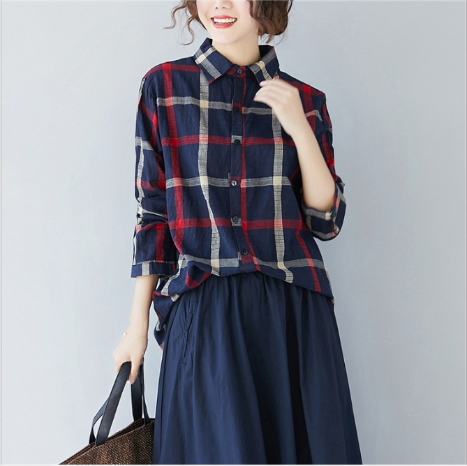 Sơ mi nữ HaiAnh, áo sơ mi đũi nữ dài tay Sm52