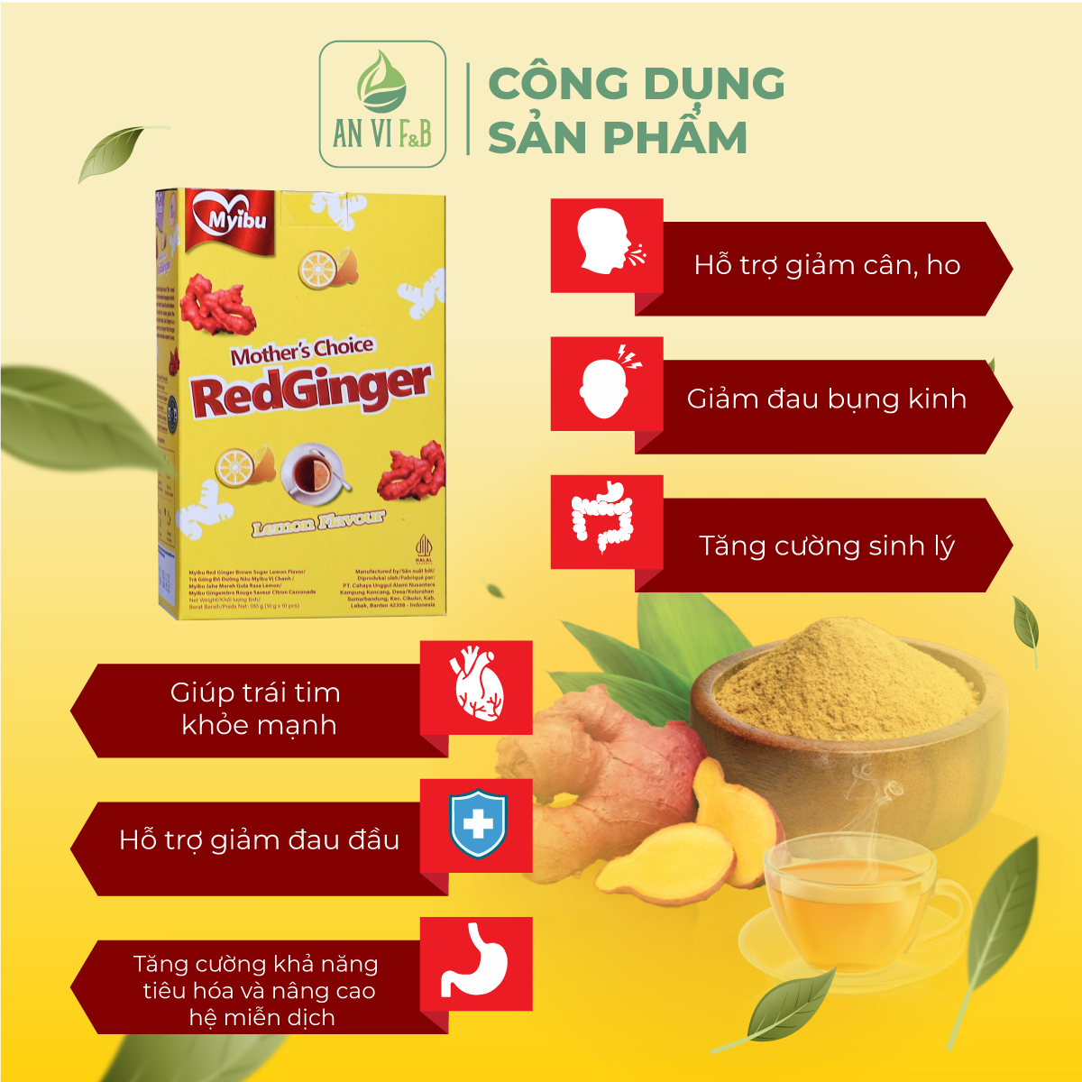 COMBO TRÀ GỪNG ĐỎ MYIBU NHẬP KHẨU INDONESIA