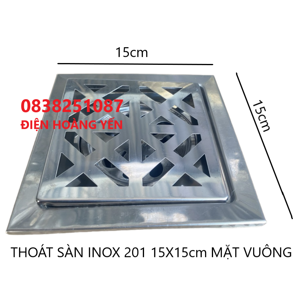 Hố ga, phễu thoát sàn chống mùi hôi bằng inox 201, ga thoát sàn hạn chế nước trào ngược