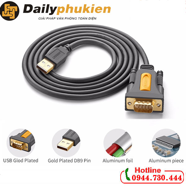 Dây USB sang Com RS232 dài 1m UGREEN 20210