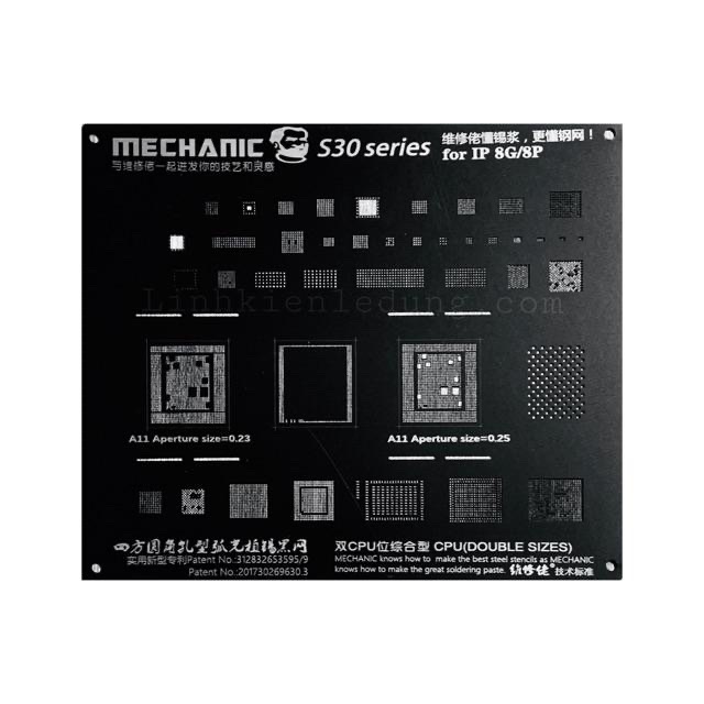Vỉ làm chân A& iC Mechanic S30 từ 6G đến XSM