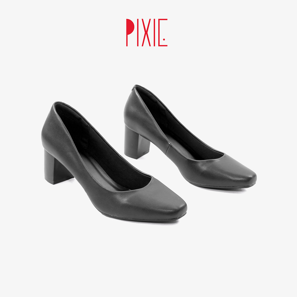 Giày Cao Gót 5cm Mũi Vuông Pixie X558
