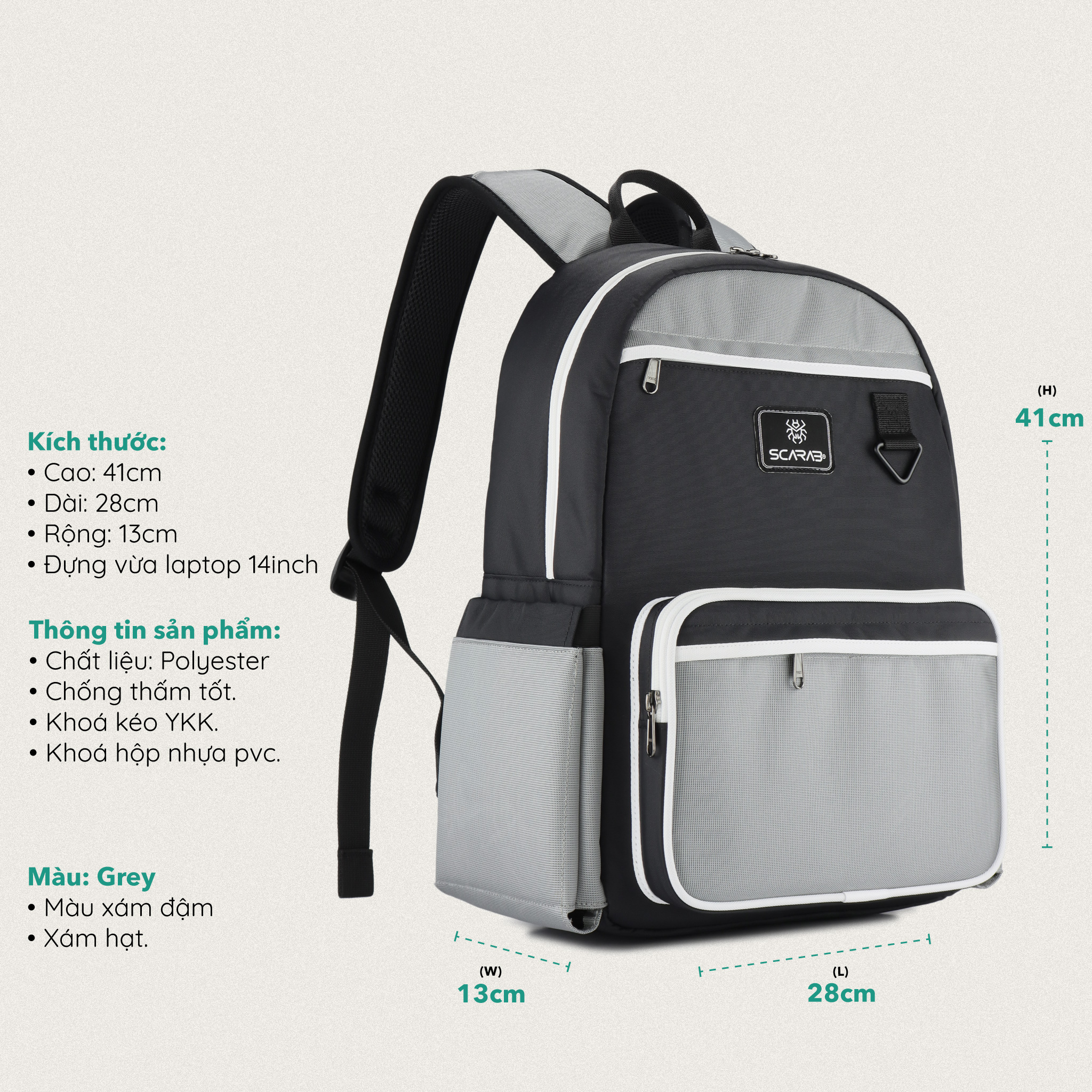 Balo Đi Học, Đi Chơi SCARAB - MULTI™ Unisex