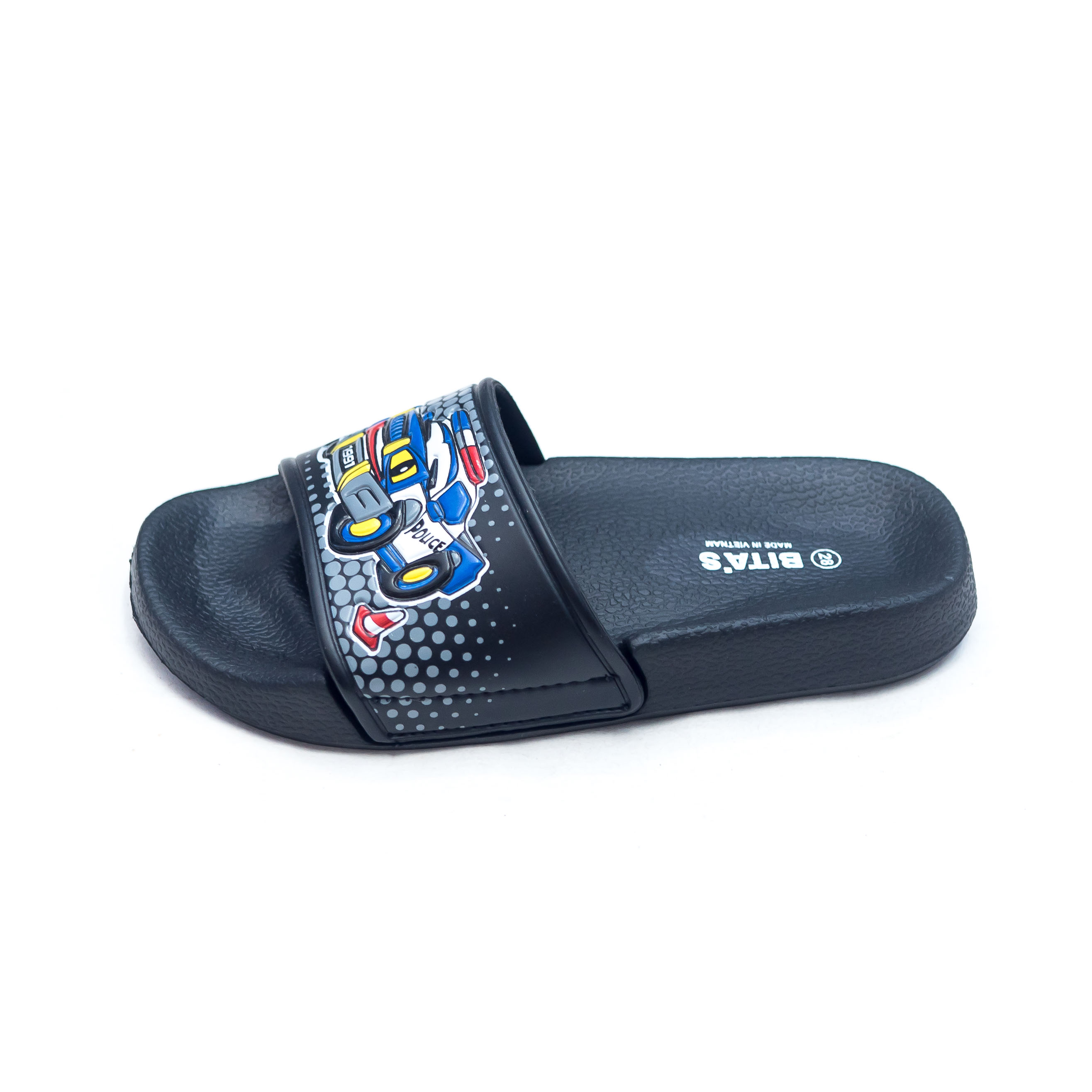 [Hoàn Xu] [FORM TO GIẢM 2 SIZE] DÉP LÊ QUAI NGANG BÉ TRAI BITA'S HOẠT HÌNH EBY.17 (ĐEN + ĐỎ + NAVY + XÁM) - BITAS