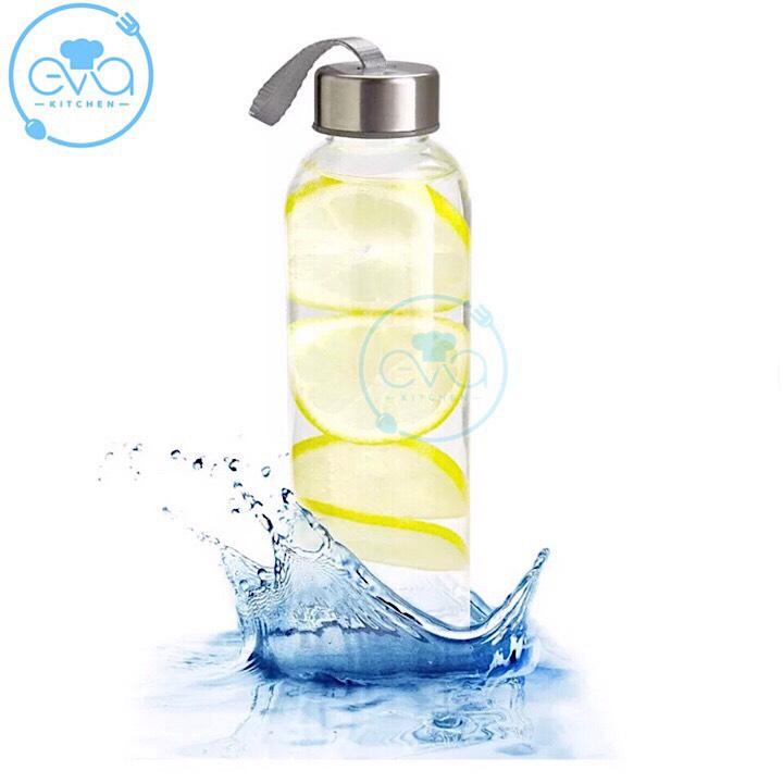 [HCM]Bình Đựng Nước Thủy Tinh Có Dây Xách 500 Ml