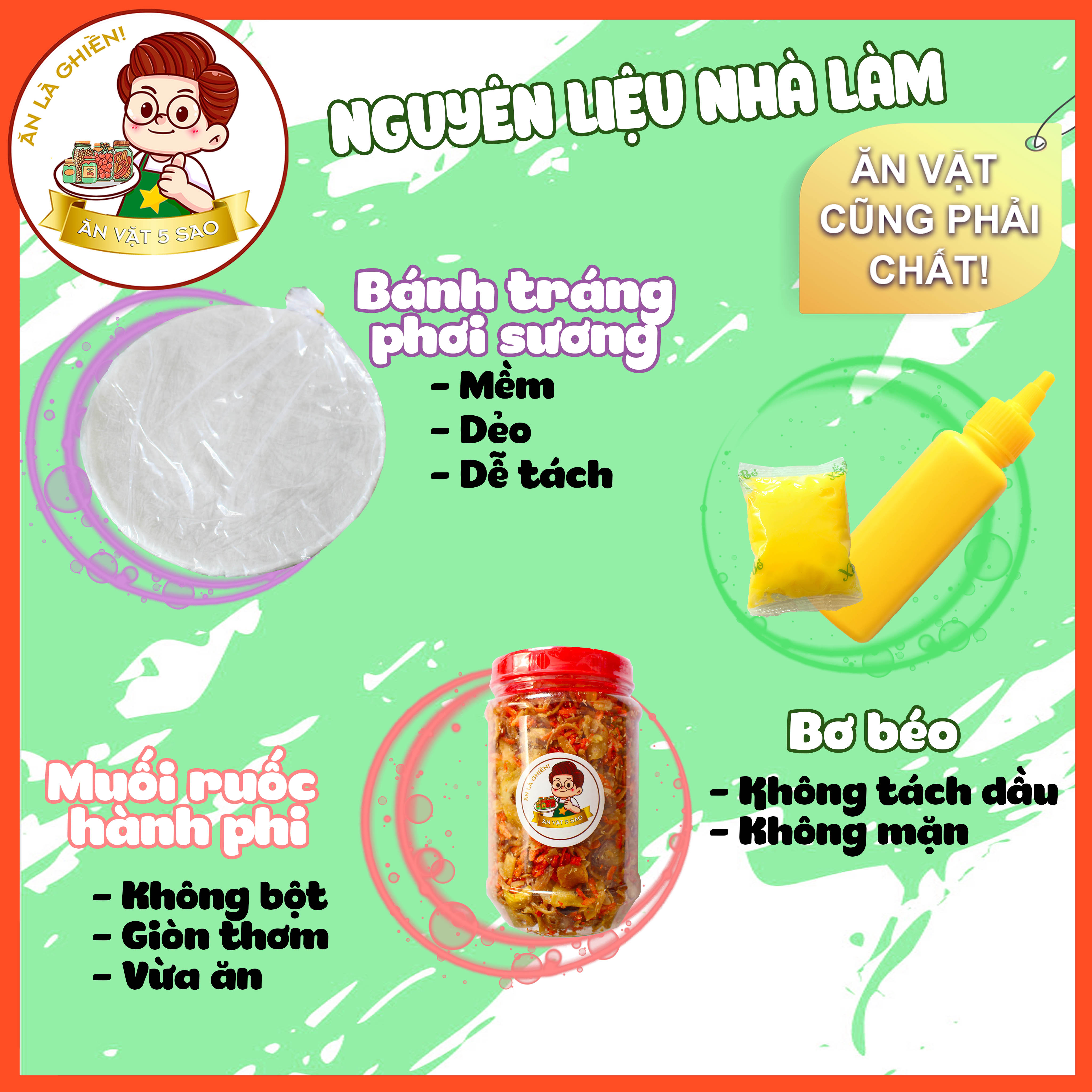 Muối ruốc hành phi 200gr - Ăn vặt năm sao