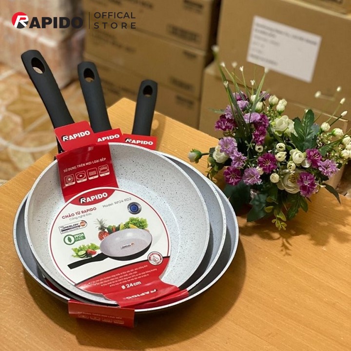 Chảo từ rapido đáy chấm rp-rd2 size 24-26-28-30cm
