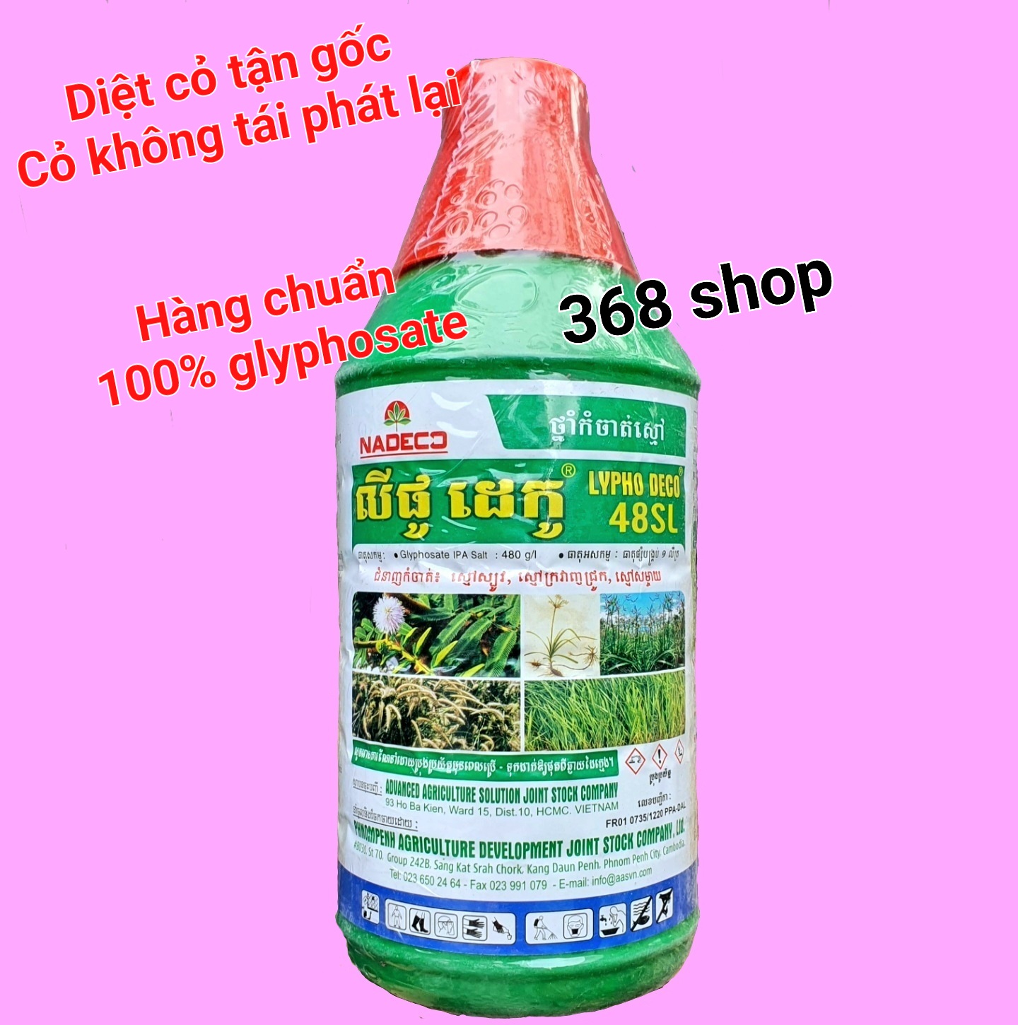 Hàng hiệu chính hãng💎 Thuốc trừ cỏ Lưu dẫn tận gốc LYPHO DECO 48SL (Chai 900ml)📛 Nhập cambodia TT LYPHOXIM HELO SATE