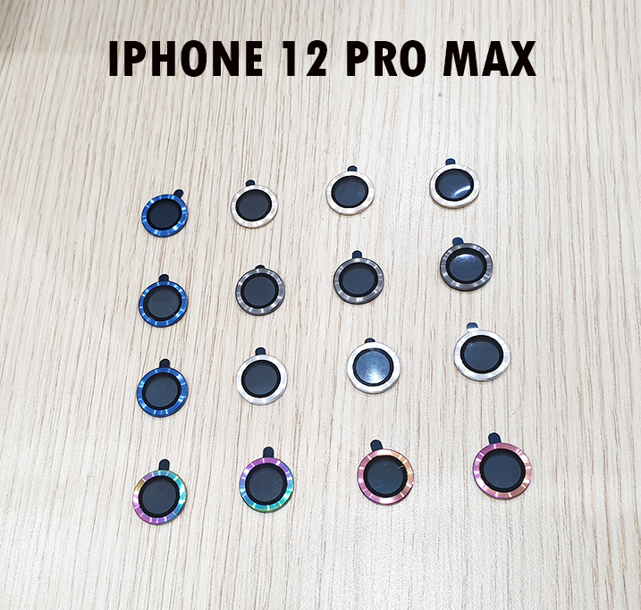 Dán kim loại titan bảo vệ từng mắt camera cho iPhone 12 Pro Max
