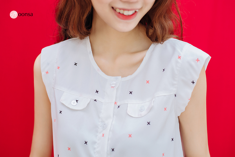 Bộ đồ ngủ kate hàn Á Phục Xứ Ali Trắng [Moonsa]