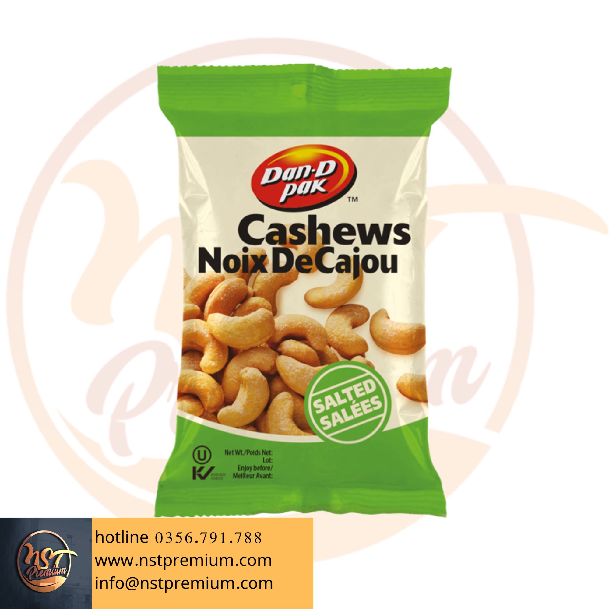 [HCM]Hạt Điều 50g Dan D Pak - Muối