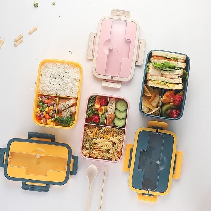 [HCM]Hộp cơm văn phòng bằng lúa mạch kèm muỗng đũa cao cấp
