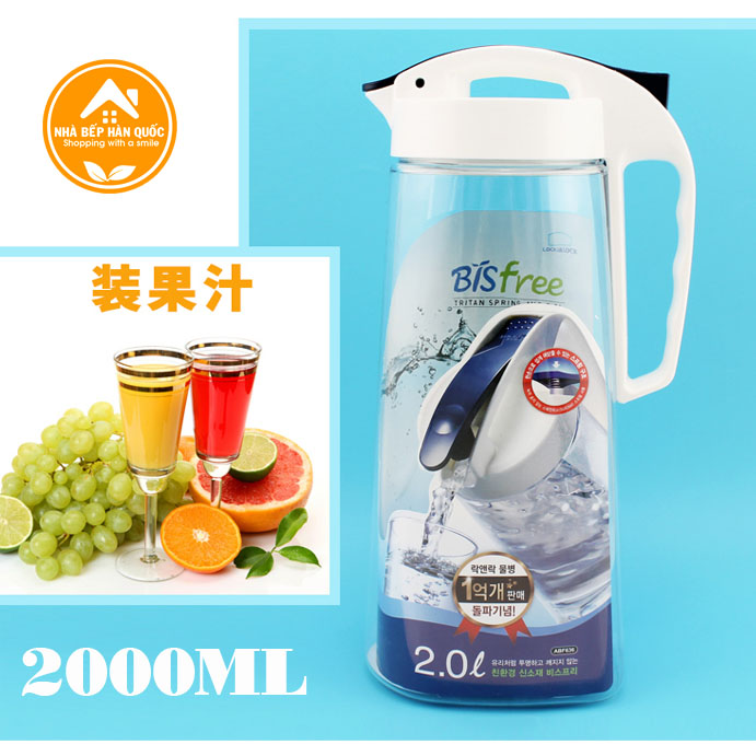 Bình nước, bình đựng nước Lock and Lock Bisfree One Touch ABF631 (1.6L) & ABF632 (2L)